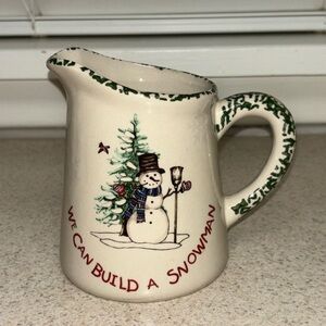 Christmas Snowman Ceramic Pitcher